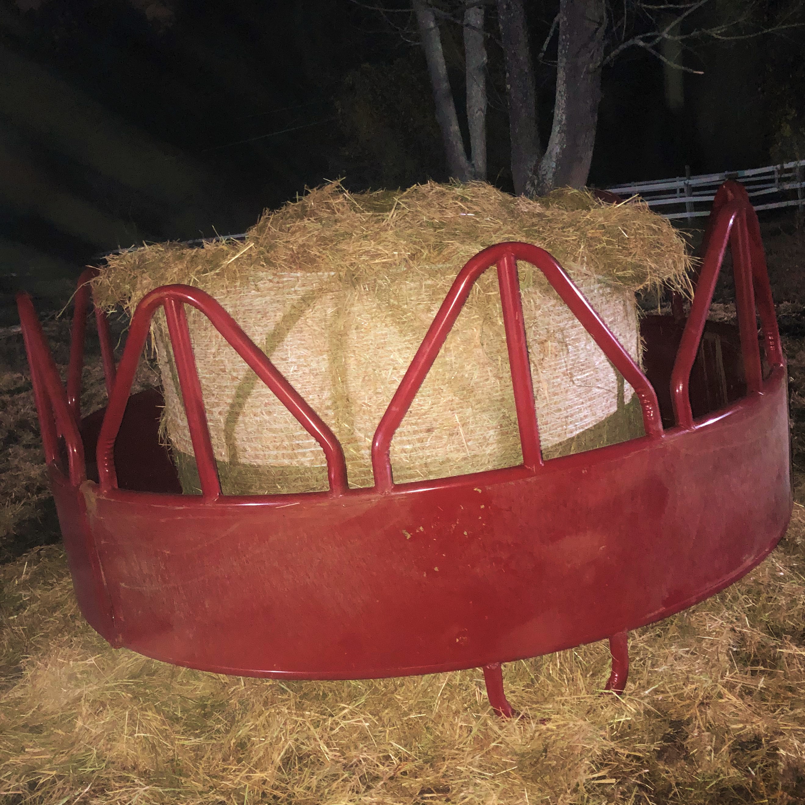 Hay Ring with Bale