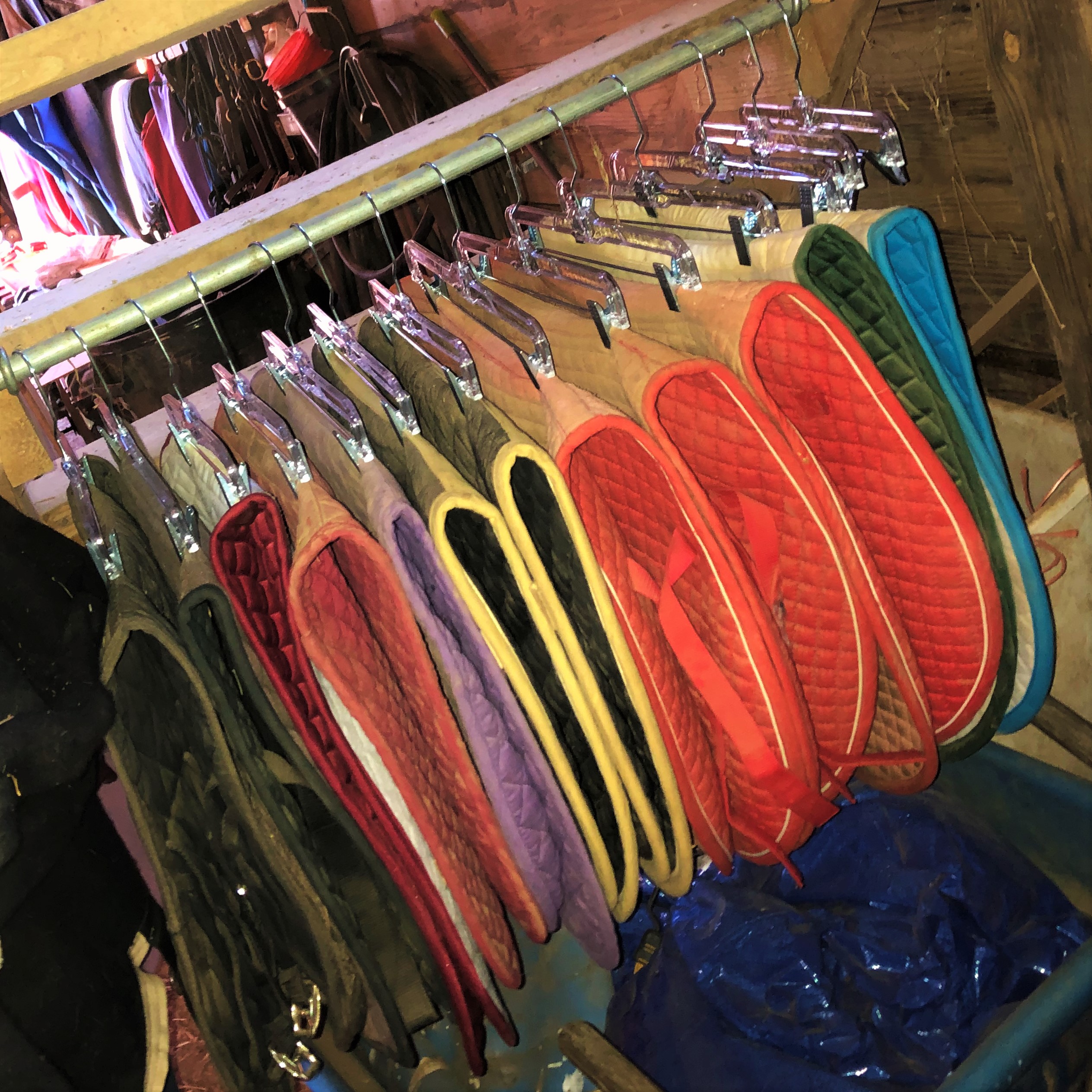 Skirt Hangers for Saddle Pad Organization