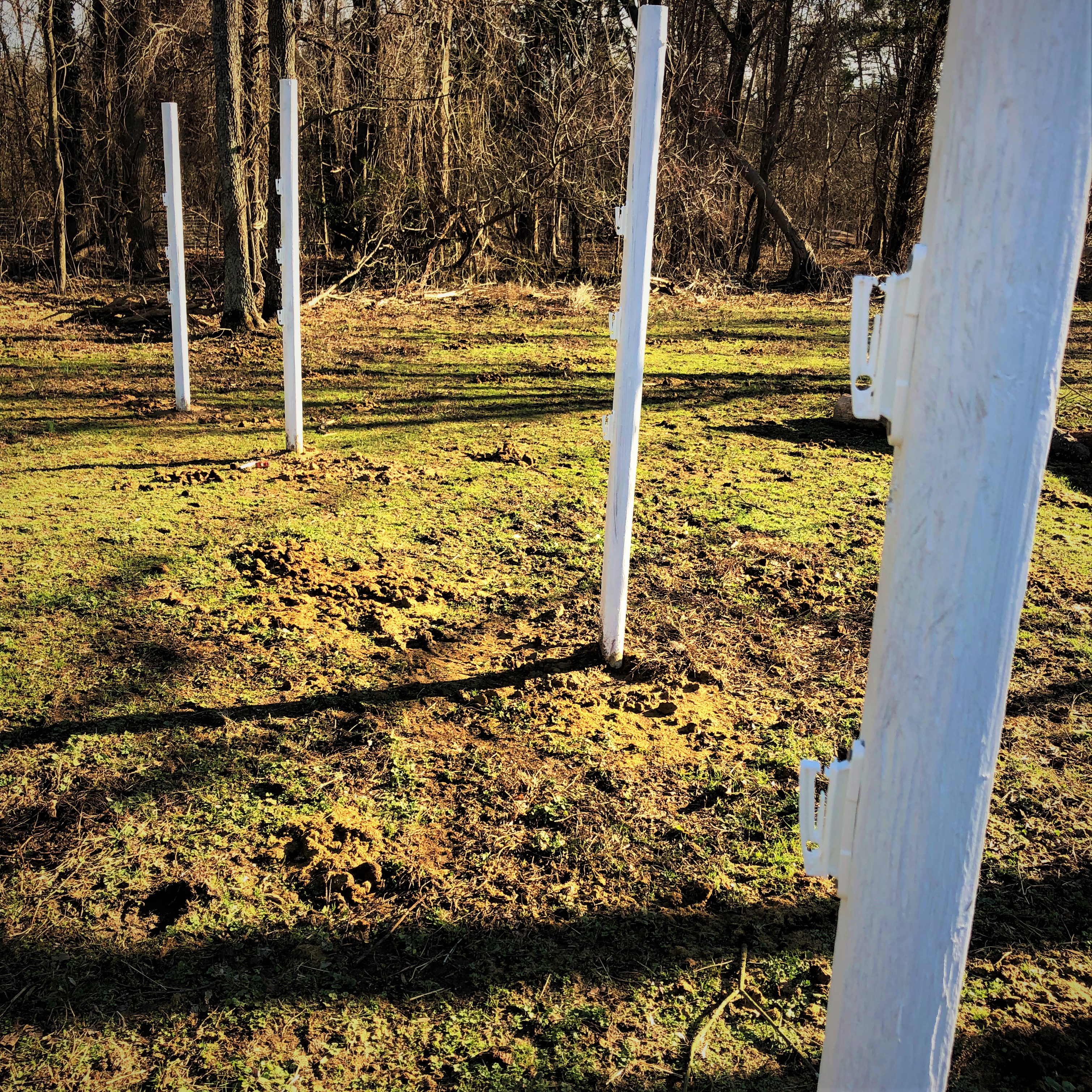 DIY Round Pen Installing Insulators to Posts