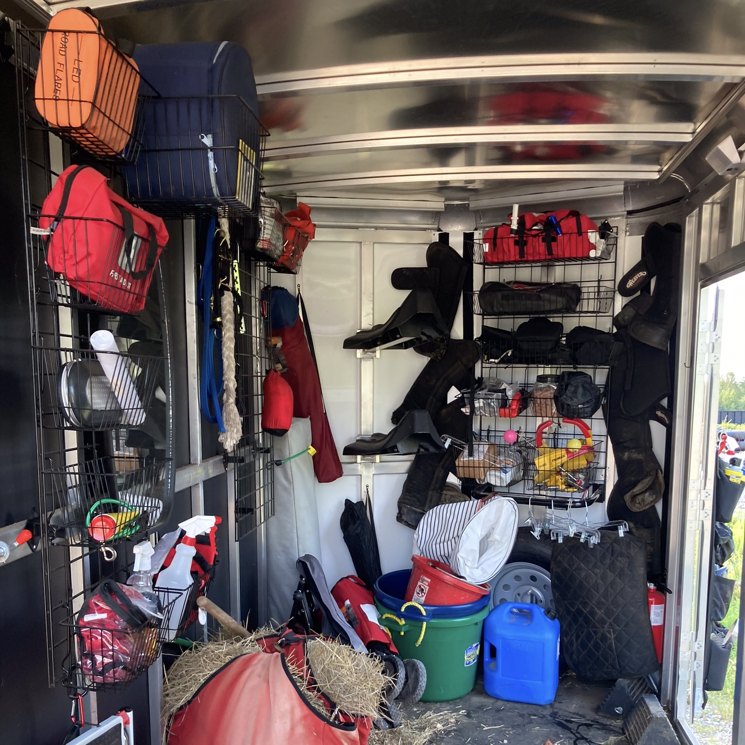 Updated Horse Trailer Tack Room Picture