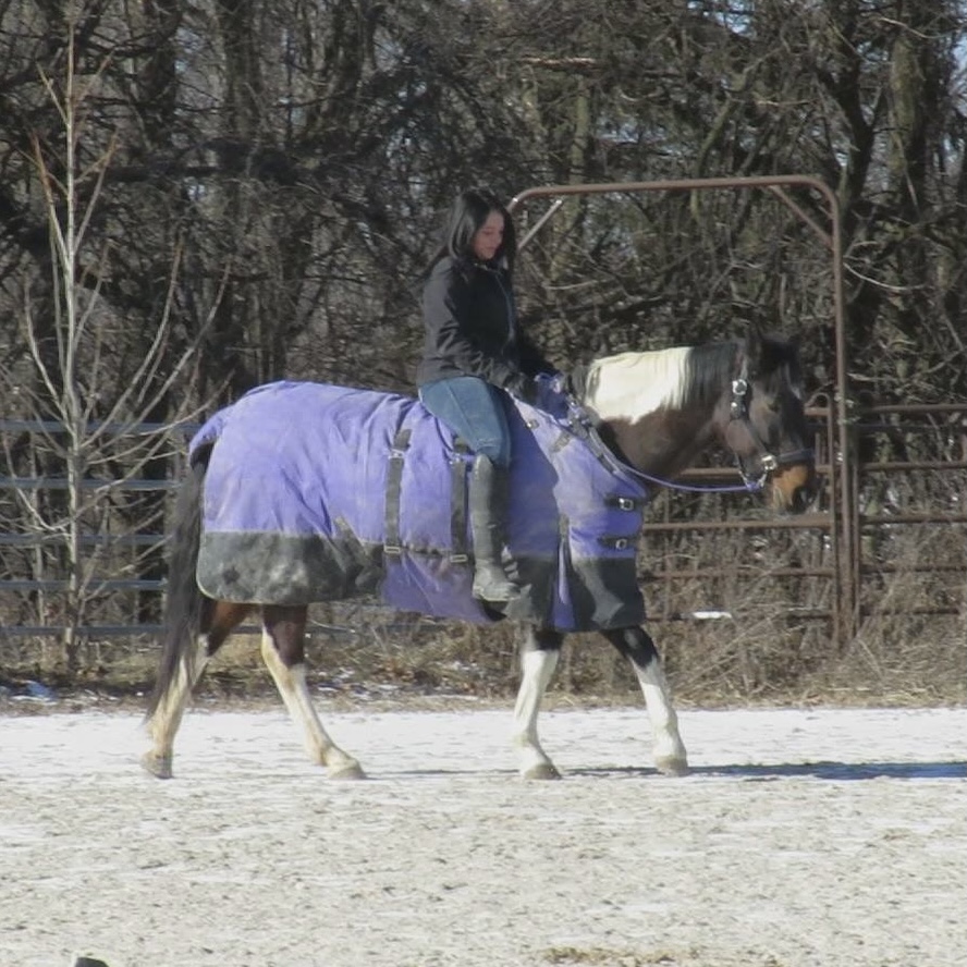 Dreamer in heavy blanket and belly wrap