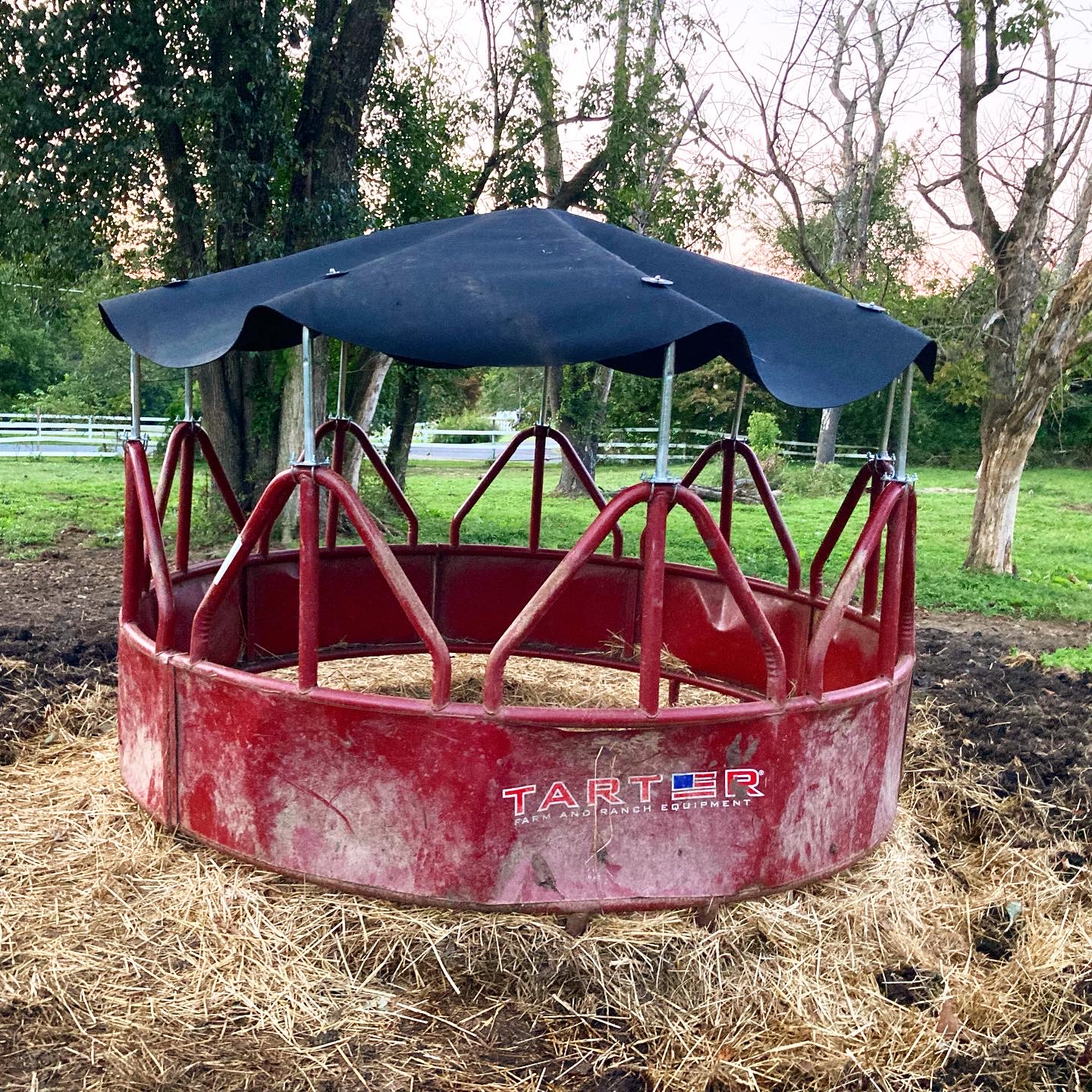 Installed Hay Ring Cover